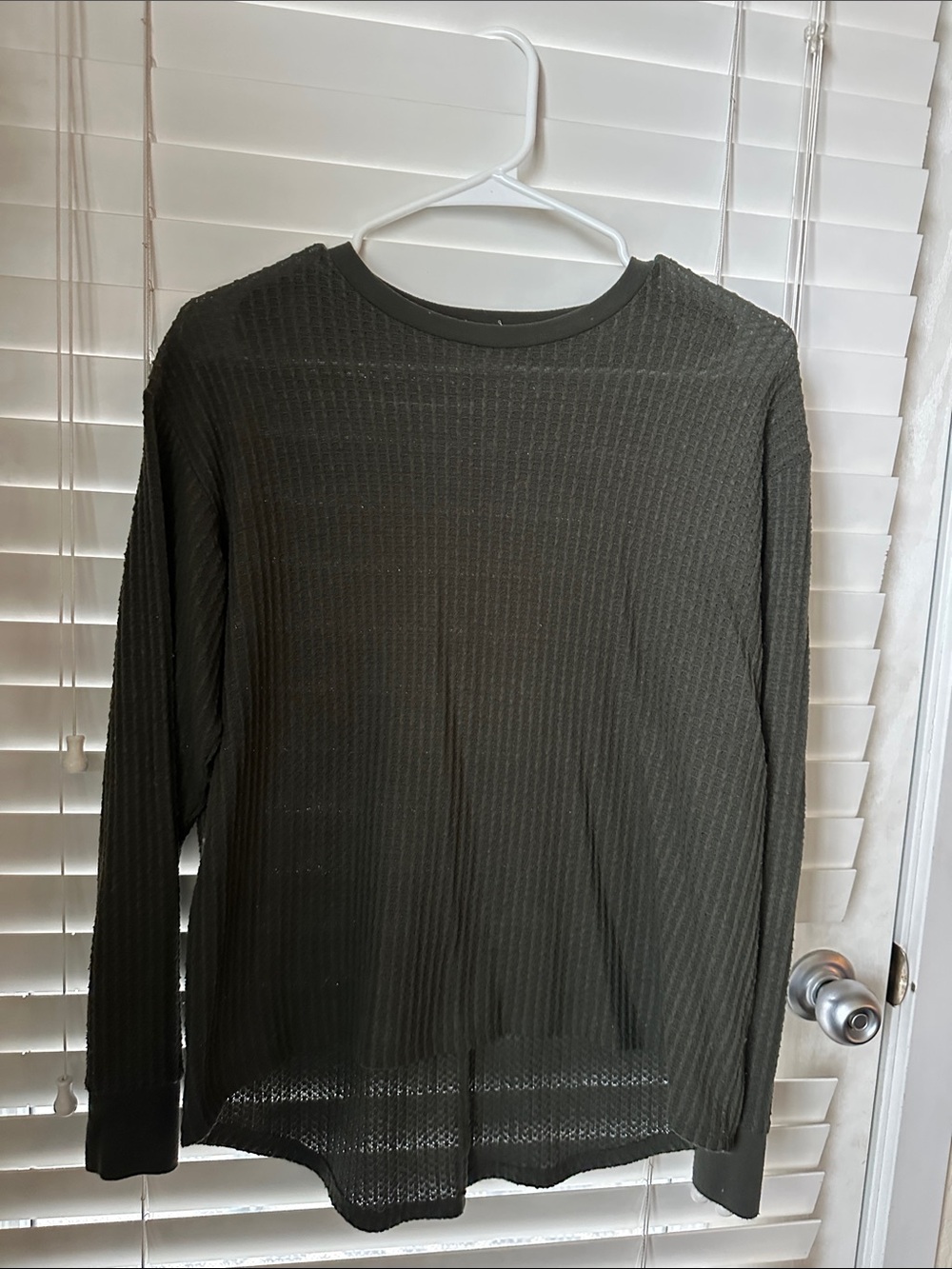 Men's Long Sleeve Thermal Crewneck Shirt - Black